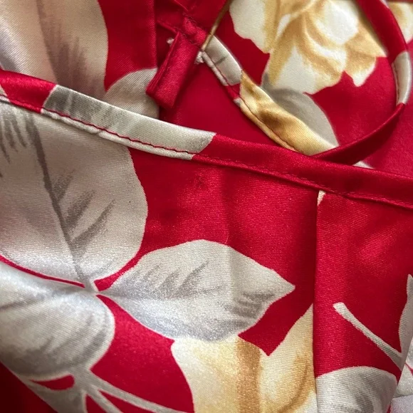 Victoria's Secret red floral print Chemise slip dress/nightgown - Picture 6 of 10